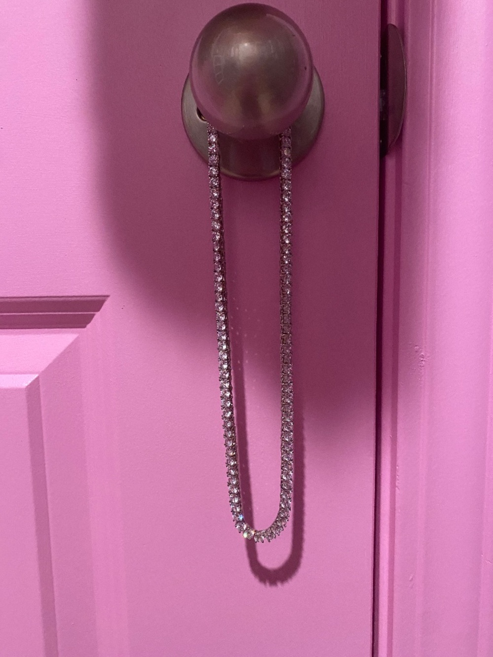 Italo White Sapphire Tennis Necklace